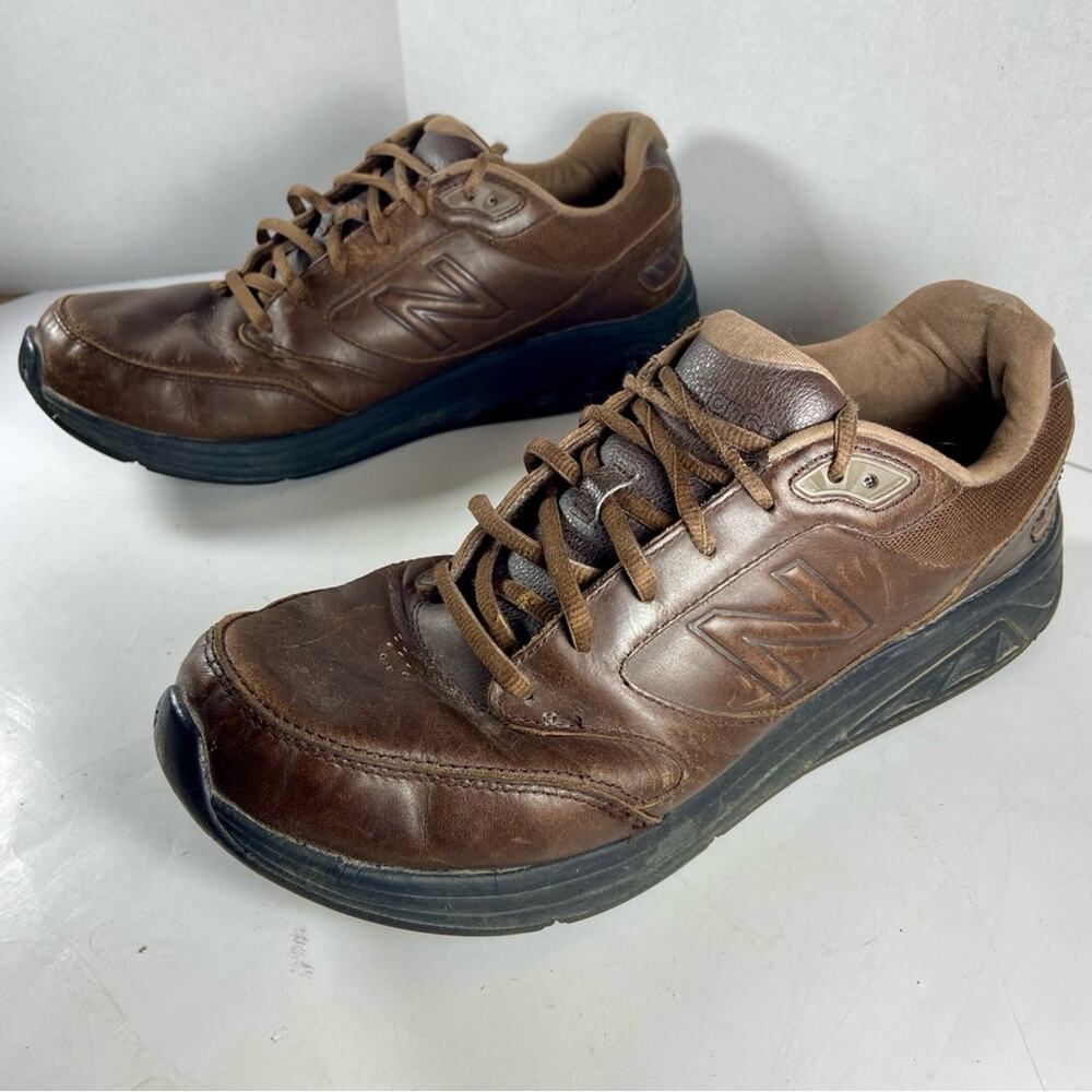 NEW BALANCE 928v3 Mens 9.5 brown leather lace up comfort walking shoe